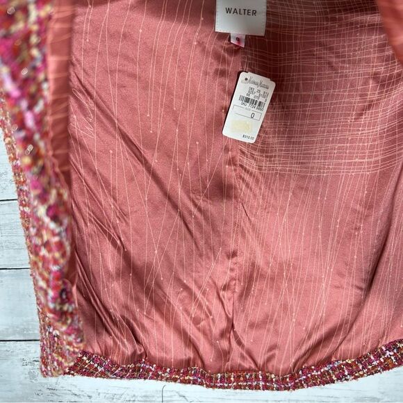 Walter Neiman Marcus Capelet Rhinestone Brooch Tweed Multicolor Lined NWT $310 - Picture 10 of 11